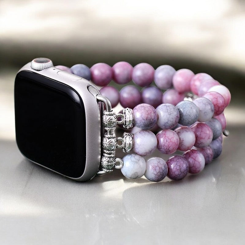 Pastellfarbener Love Stretch Apple Watch Armband