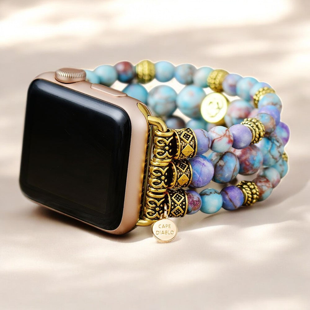 Stretch-Armband Apple Watch „Friedlicher Jaspis“