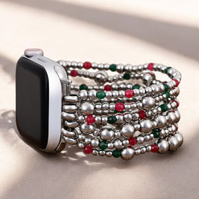 Weihnachts-Silberzauber Apple Watch Armband