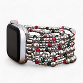Weihnachts-Silber-Magie-Stretch Apple Watch Armband