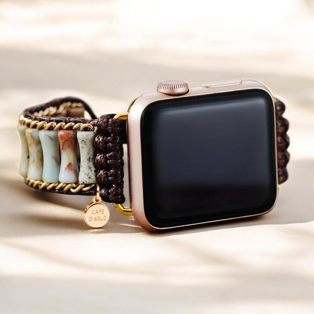 Veredeltes Imperial Jasper Apple Watch Armband