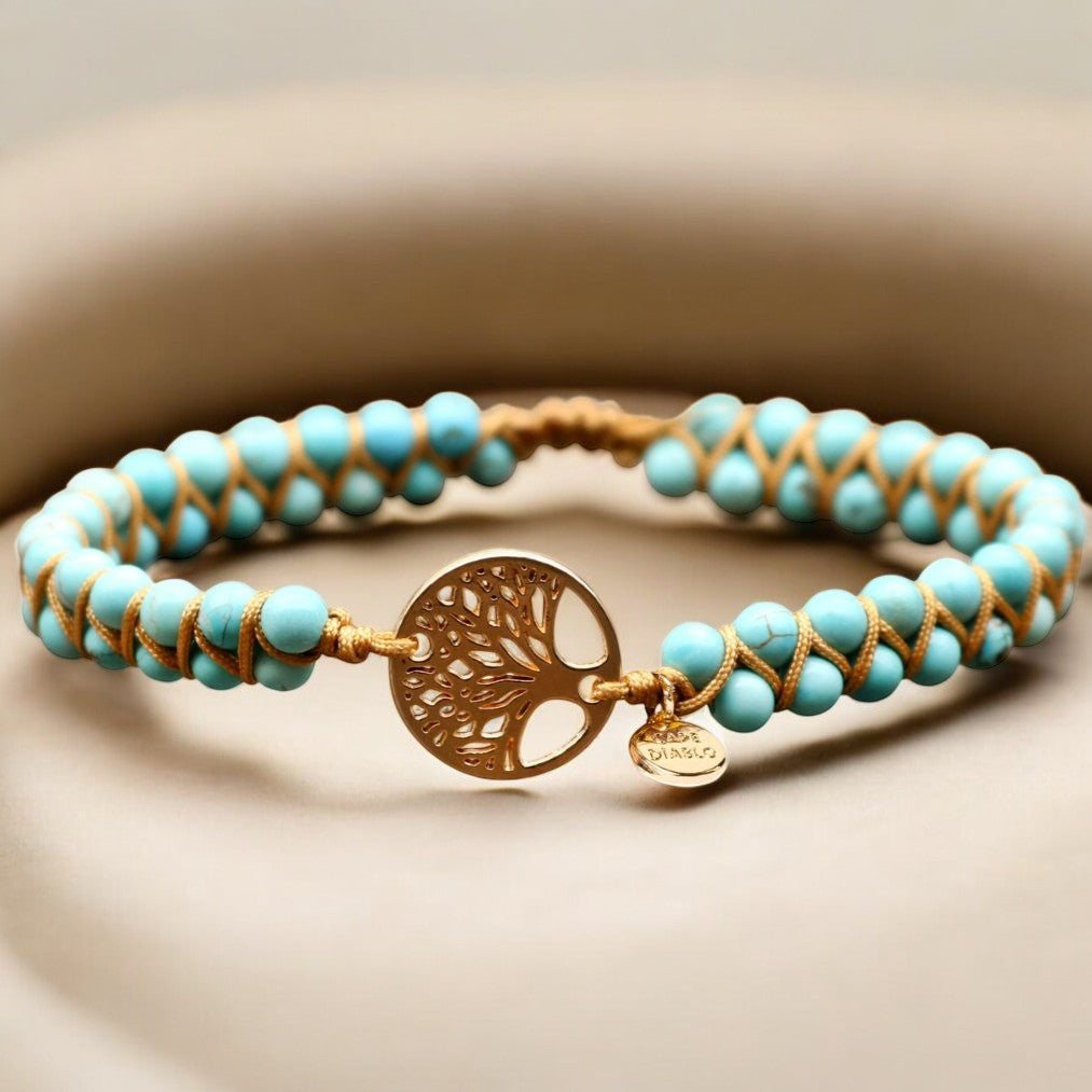 Baum des Lebens Türkis Armband