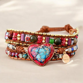 Lebhaftes Herzschutz-Wickelarmband