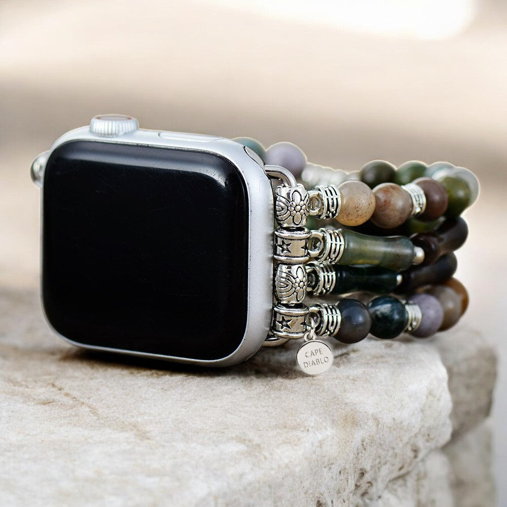 Vintage Achat Stretch Apple Watch Armband