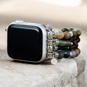 Vintage Achat Stretch Apple Watch Armband