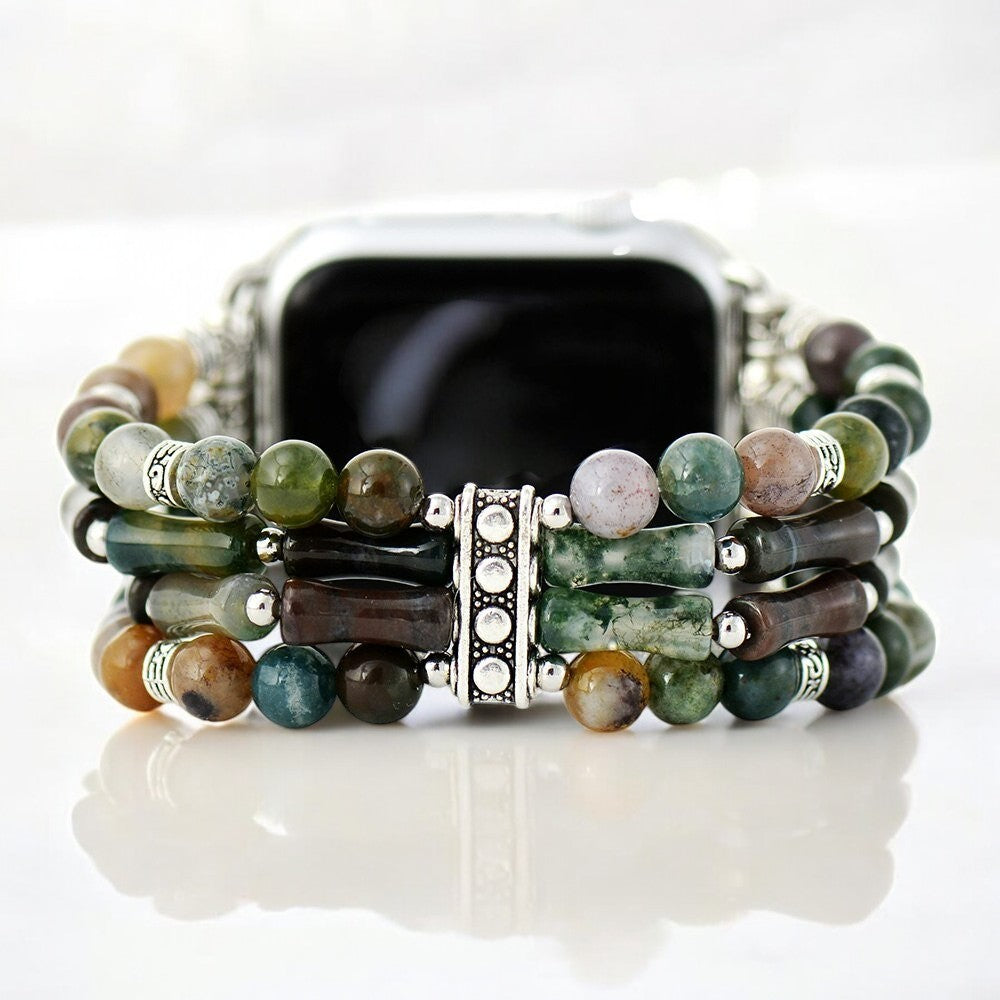 Vintage Achat Stretch Apple Watch Armband