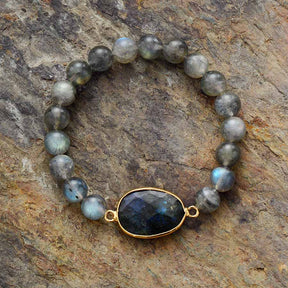 Blue Labradorite Gemstone Bracelet - Cape Diablo