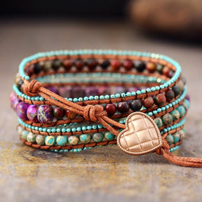 Bohemian Heart Wrap Bracelet - Cape Diablo