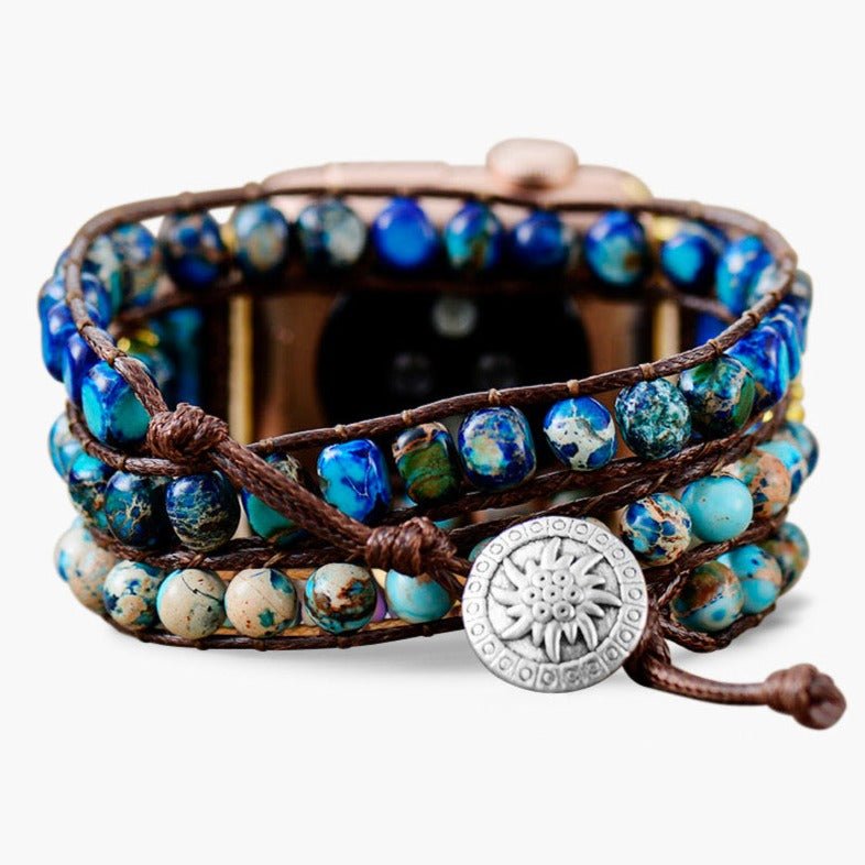 Graceful Blue Jasper Apple Watch Strap - Cape Diablo