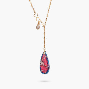 Heartened Jasper Waterdrop Necklace - Cape Diablo