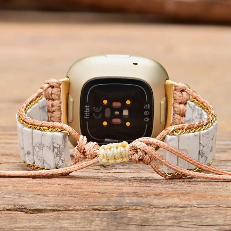 Heavenly Howlite Fitbit Versa 2 Watch Strap - Cape Diablo