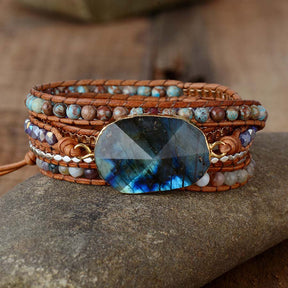 Labradorite Wanderer Wrap Bracelet - Cape Diablo