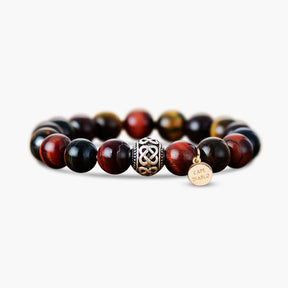 Men's Red Tiger Eye Buddha Bracelet - Cape Diablo