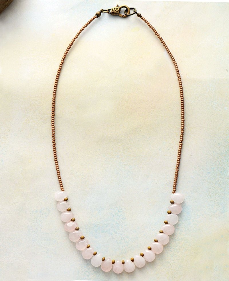 Regal Rose Quartz Necklace - Cape Diablo